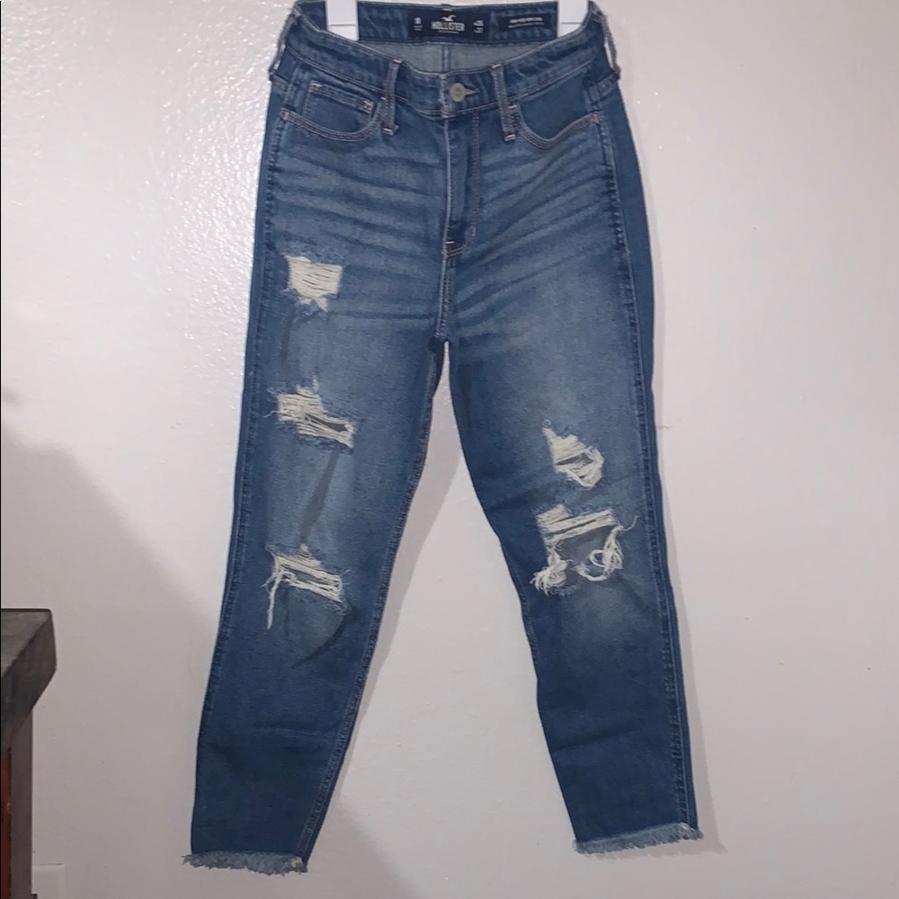 Women's Distressed Blue Jeans